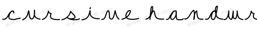 cursive handwriting字体转换